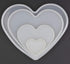 4Set Love Heart Shape Epoxy Mold - Size 18cm, 15cm, 10cm, 5.2cm DIY Resin Casting Silicone Mold (Not Deep Heart)...
