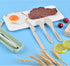 Travel Utensil Set with Case, 2 Sets Wheat Straw Reusable Spoon Chopstick Forks Tableware, Portable Cutlery Travel Picnic Camping or Daily Use ((B...
