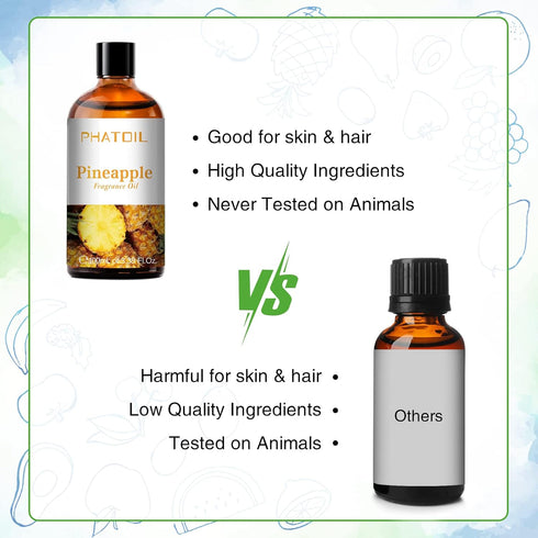3.38FL.OZ Pineapple Fragrance Oils for Aromatherapy, Essential Oils for Diffusers for Home, Perfect for Diffuser, Yoga, Skin Care, DIY Candle and ...