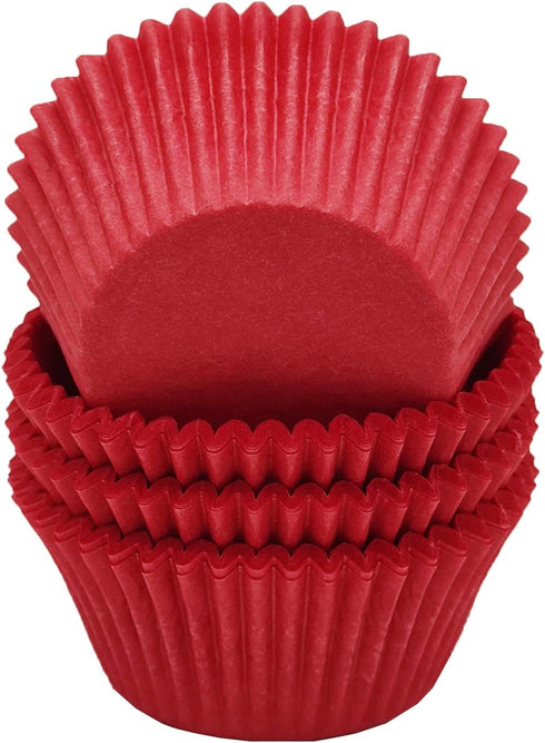 Premium Red Greaseproof Cupcake Liners Muffin Paper Baking Cups Standard Size, 100-Count...
