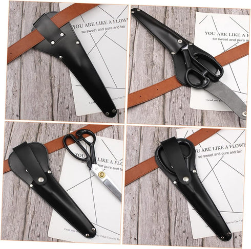 COHEALI Leather Tooling Leather Protector Leather Pu Sewing Bag Shear Craft Case Scissor Covers Scissor Leather Scissor Covers Tool Cover Storage ...