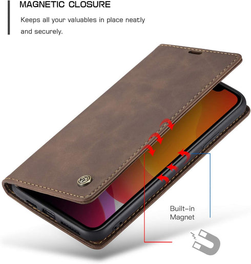 SINIANL iPhone 11 Pro Wallet Case - Leather Flip Case with Kickstand, Credit Card Slot, Magnetic Closure - Protective Cover for Apple iPhone 11 Pr...