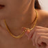 WOWORAMA Two Tone Gold Silver Cuban Link Chain Necklace Choker Unisex Chunky Chain Choker Necklace for Women Men, 18"...
