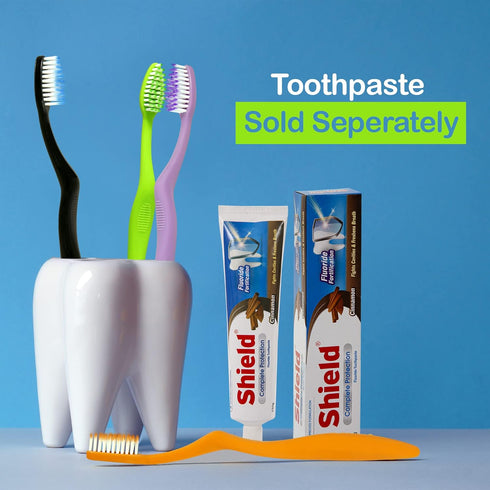 Elegant Brush with Super Soft Bristles Toothbrush, PBT Filaments, Designed for Sensitive and Swollen Teeth, Secure Cap, Ideal for Adults - 4 Count...