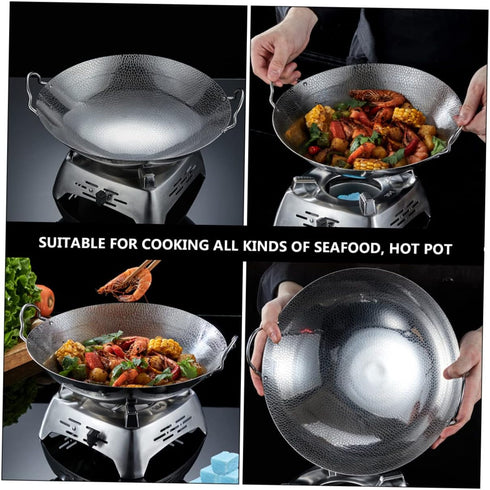 Ciieeo Seafood Pot Nonstick Grill Pan Gas Stove Shabu Pot Cooking Pan Non- Stick Paella Pan Carbon Camping Cookware Kitchen Cookware Japanese-styl...