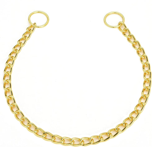 Mogoko Stainless Steel Dog Choke Chain Collar, Puppy Metal P Chain Slip Collar Pet Training Walking Choker(Gold; 3.5mm;22.0 Inch)...