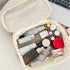 3Pcs Cotton Quilted Makeup Bag Large Travel Cosmetic Bag Coquette Makeup Pouch Cute Aesthetic Floral Toiletry Bag for Women Girls (Strawberries)...