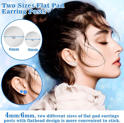 Jewelry Glue with Earring Posts,1002Pcs Stainless Steel Earring Posts with Butterfly and Rubber Earring Backs, Hypoallergenic Stud Earring Posts w...