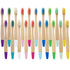 OUTIN Kids Bamboo Toothbrushes 20 Pcs Soft Bristles, Children Wood Toothbrush Colorful Eco Friendly Biodegradable Wooden Handle Tooth Brush, Multi...