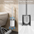 Aluminum Toilet Bowl Brush and Holder Set, Toilet Scrubber with Metal Handle Holder Durable Bristles for Bathroom Cleaning, Wall Mounted Floor Sta...