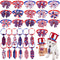 Dog Bow Ties Set, 24pcs Adjustable Holiday Themed, for 4th of July, Memorial Day, Pet Dog Collar Grooming Accessories...