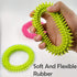 2Pcs Pet Chew Ring Toy Soft Dental Rubber Puppy Teeth Cleaning Healthy Gums Spike Ring Chew Toy for Cat and Dogs (9cm)...