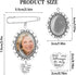 1PCS Wedding Bouquet Photo Charm DIY Pin Brooch Making Kit Single Lacy Frame Wedding Charm Oval Glass Cabochons Picture Frame with Pendant for Wed...