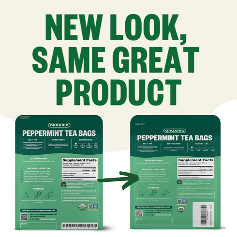 FGO Organic Peppermint Tea, 100 Count, Eco-Conscious Tea Bags, Caffeine Free, Packaging May Vary (Pack of 1)...