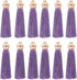 80mm Polyester Soft Tassel Ice Silk Tassel End Stopper Pendant Connectors with Gold Tassels Cap for DIY Jewelry Accessories Making/Earring/Curtain...