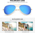 livho Sunglasses for Men Women Aviator Polarized Metal Mirror UV 400 Lens Protection (Gold Purple/Blue)...
