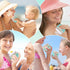 2 Pack Sunscreen Applicator for Kids Sunblock Buddy with Protective Caps and Storage Bag Suncream Sun Lotion Brush for Cream Liquid Foundation Pow...