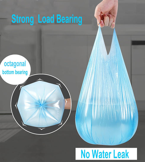 4 GALLON Bathroom Trash Bags, 4 Rolls/100 Counts Small HANDLES Garbage Bags for Office, Bathroom Wastebasket Waste Bin Colorful Portable Rubbish B...