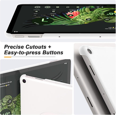 Foluu Slim Fit Tablet Case for Google Pixel Tablet 2023, Compatible with Charging Speaker Dock, Ultra Thin Matte PC with Non-Slip Grip Full Protec...
