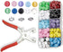 Minestylish 100 Sets Metal Snaps Buttons with Fastener Pliers Press Tool Kit Perfect for DIY Crafts Clothes Hats and Sewing, Snap Button Fasteners...