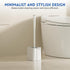 Toilet Bowl Brush and Holder Set, Compact Toilet Scrubber Brush for RV and Bathroom Cleaning, Durable Classic 360°PP Bristle, Drip-Proof, Wall Mou...