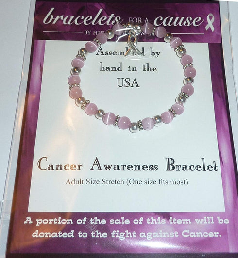 Hidden Hollow Beads Cancer Awareness Beaded Stretch Bracelet, Will Fit Most Wrists, Show support or Wear in Memory, Comes Packaged....