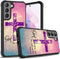 for Galaxy S22 Case, Heavy Duty 3 in 1 Hybrid Hard PC + Soft Silicone Shockproof Drop Protective Case for Samsung Galaxy S22 5G 6.2 inch, Christia...