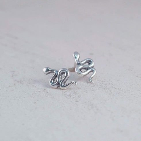 Boma Jewelry Sterling Silver Snake Stud Earrings...