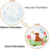 Louise Maelys dog Embroidery Kits for Beginners with floral pattern,Cross Stitch Kit for Adults DIY Needlepoint Kits with embroidery instructions...