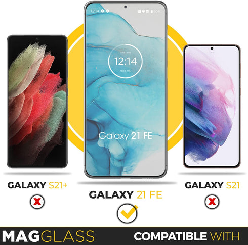 magglass Samsung S21 FE Screen Protector Tempered Glass (Matte)...