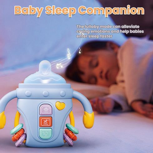 Baby Musical Toy Toddlers Sensory Learning Toy w/Music & Lights Pacifier teething and Baby Rattle toys 18+Months,Boys & Girls toys(B-blue)...