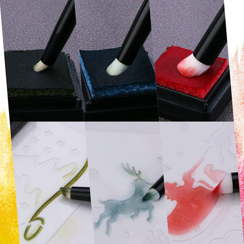 Dry Brush Miniature Painting Dry Miniature Painting Set Hobby Detail Blending Brushes for Effortless Miniature Painting, Scale Model Painting (8 P...