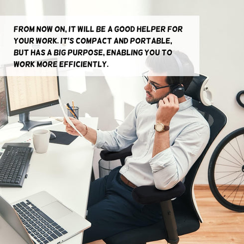 Ergonomic Memory Foam Armrest Pads for Office Chair Comfy Armrest Covers for Elbows and Forearms Pressure Relief Armrest Pillow Pads for Gaming Ch...
