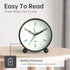 Analog Alarm Clock, 4 inch Super Silent Non Ticking Small Clock with Night Light, Battery Operated, Simple Design, Old Fashioned Style Black Decor...