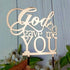 God Gave Me You Wedding Cake Topper for Wedding/Engagement/Marriage Party Decorations (Mirror Rose Gold Acrylic)...