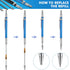 2 Pcs Silver Welders Pencil with 12 Pcs 2.0 mm Round Silver Refills Metal Marker for Steel Marking Pen Mechanical Pencil Set for Construction Scho...