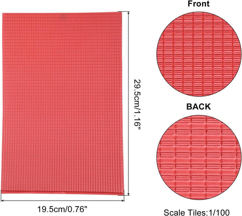 MECCANIXITY Miniature Roof Tiles PVC Model Roof Tiles Mini DIY Tiles Model Building Set for Model Building Dolls Houses Sand Table 29.5x19.5cm/1.1...