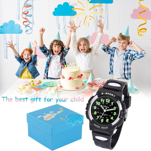 Juboos Kids Analog Watch, Kids Waterproof Quartz Watch for 5-18 Years Old Boys Girls Time Teaching Sports Outdoor Kids Watches, Kids Gifts...