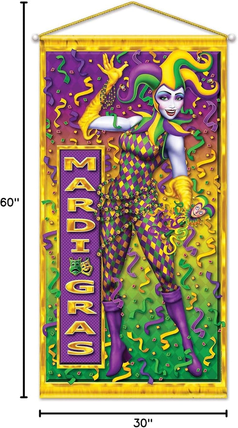 Mardi Gras Door/Wall Panel Party Accessory (1 count) (1/Pkg)...