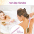 Body Scrubber Anti Slip for Shower,Shower Brush Long Handle with Stiff and Soft Bristles,Body Wash Exfoliating Back Scrubber for Bath or Dry Brush...