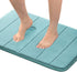 Flamingo P Memory Foam Shower Bathroom Mat Rug Soft Non Slip Bath Mats Machine Washable, 24x17 Inches, Aqua Green...