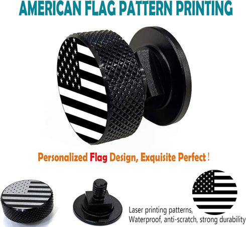 Welding Hood Pipeliner Helmet Fasteners-1Pair Black American USA Flag Pattern Aluminum Helmet Pipeliner Headgear Replacement Parts Accessories Scr...