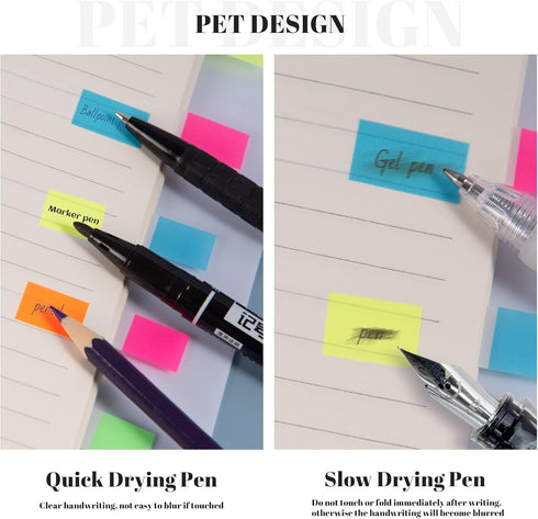 1440 Pieces, Transparent Sticky Notes, Page Markers, Book Tabs, Sticky Note Tabs, Sticky Tabs, Page Tabs, Pop Up Index Tabs, Tabs for Annotating B...