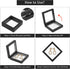 4Pcs 3D Floating Frame with Stand, Challenge Coin Display Holder, Small Shadow Box for Earrings, Rings, Brooch, Military Medal, Black, 2.75x2.75 i...