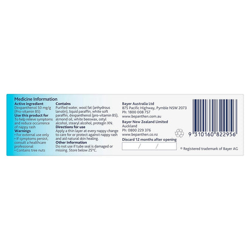 Bepanthen Nappy Rash Diaper Barrier Protection Ointment 30g...