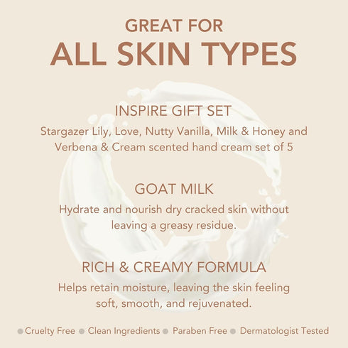 Dionis Goat Milk Skincare Hand Cream Gift Sets - Assorted Scented Travel Size Hand Creams In a Gift Box - Mini Hand Lotion Self Care Gifts for Wom...