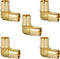 JUWO 1/2" PEX Elbow 90 Degree, PEX Fitting for Plumbing Repairs, Sturdy and Durable Brass Crimp Fitting (5 Pack)...