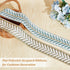 OLYCRAFT 10.9 Yards Jacquard Ribbon Trim 2.4 Inch Leaf Pattern Jacquard Polyester Ribbons Blue Leaf Jacquard Woven Embroidery Trim for DIY Sewing ...