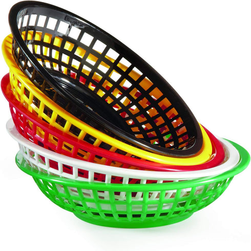 G.E.T. RB-820-R Round Serving / Bread Basket, 8", Red (Set of 12)...
