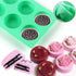 3Pcs Oreo Cookie Chocolate Silicone Mold, 6-Cavity Round Cylinder Oreo Chocolate Cover Molds for Candy, Silicone Baking Molds for Mini Cakes, Jell...